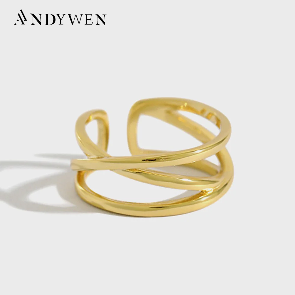 ANDYWEN 925 Sterling Silver Gold Line Cross Resizable Rings Women Luxury Plain Wedding Jewelry 2021 Rock Punk Jewels Gift
ANDYWEN 925 Sterling Silver Gold Line Cross Resizable Rings Women Luxury Plain Wedding Jewelry 2021 Rock Punk Jewels Gift