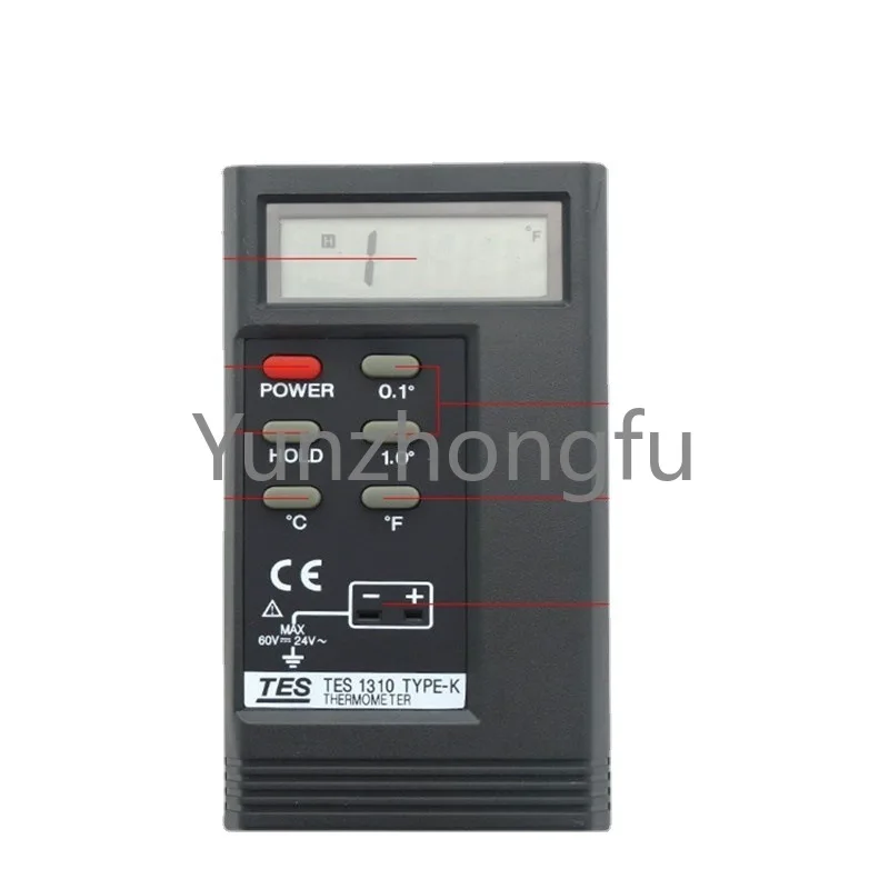-1310 digital display, digital thermometer, contact thermometer, K-type thermometer
-1310 digital display, digital thermometer, contact thermometer, K-type thermometer
