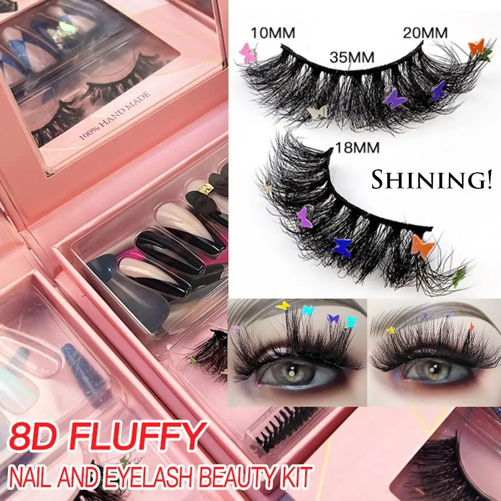 Extension Handmade Long Wispy 8D Fluffy Butterfly Sequins Decorative Lashes Flase Eyelashes Fake Nials Set Messy
Extension Handmade Long Wispy 8D Fluffy Butterfly Sequins Decorative Lashes Flase Eyelashes Fake Nials Set Messy