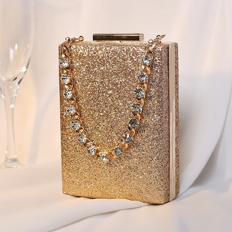 Evening Bag Crystal Diamond Chain Hand Hold Cross-body Small Square Bag Socialite Party Clutch Bag Femininity Bag French Noble
Evening Bag Crystal Diamond Chain Hand Hold Cross-body Small Square Bag Socialite Party Clutch Bag Femininity Bag French Noble