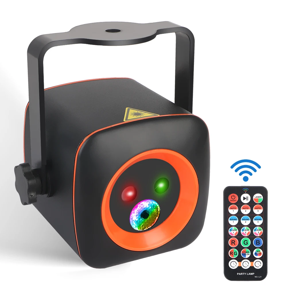 RGB фонарь для дискотеки, лазерный прожектор с дистанционным управлением и активацией звуком
RGB фонарь для дискотеки, лазерный прожектор с дистанционным управлением и активацией звуком