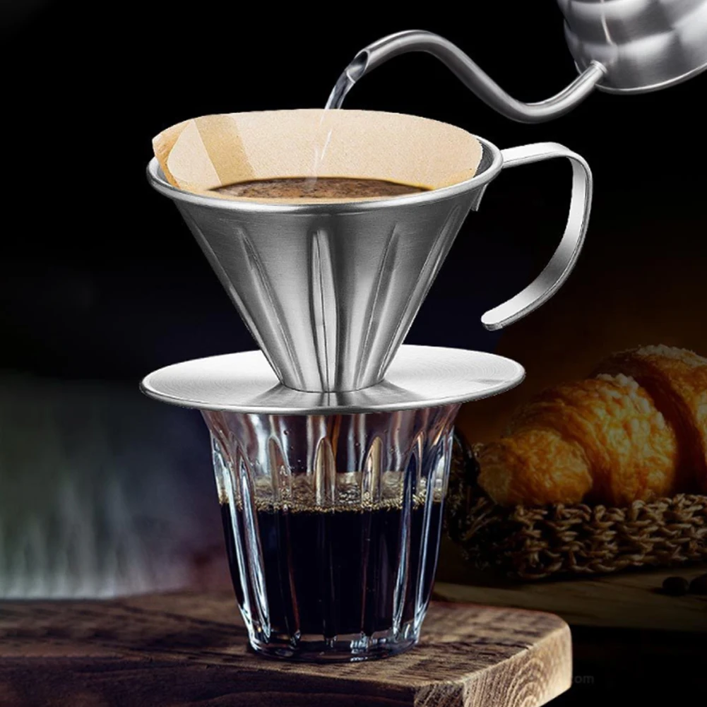 Resistant Glass Coffee Kettle Stainless Steel Cone Filter Dripper Anti-Scald Wooden Handle Brewer Pot Barista Tools Permanent
Resistant Glass Coffee Kettle Stainless Steel Cone Filter Dripper Anti-Scald Wooden Handle Brewer Pot Barista Tools Permanent