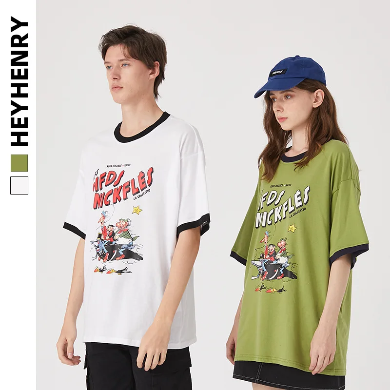 Semi-loose Sleeves INS Couple Bf Wind Retro Cartoon Print Short Sleeve T-shirt Boys and Girls Tide
Semi-loose Sleeves INS Couple Bf Wind Retro Cartoon Print Short Sleeve T-shirt Boys and Girls Tide