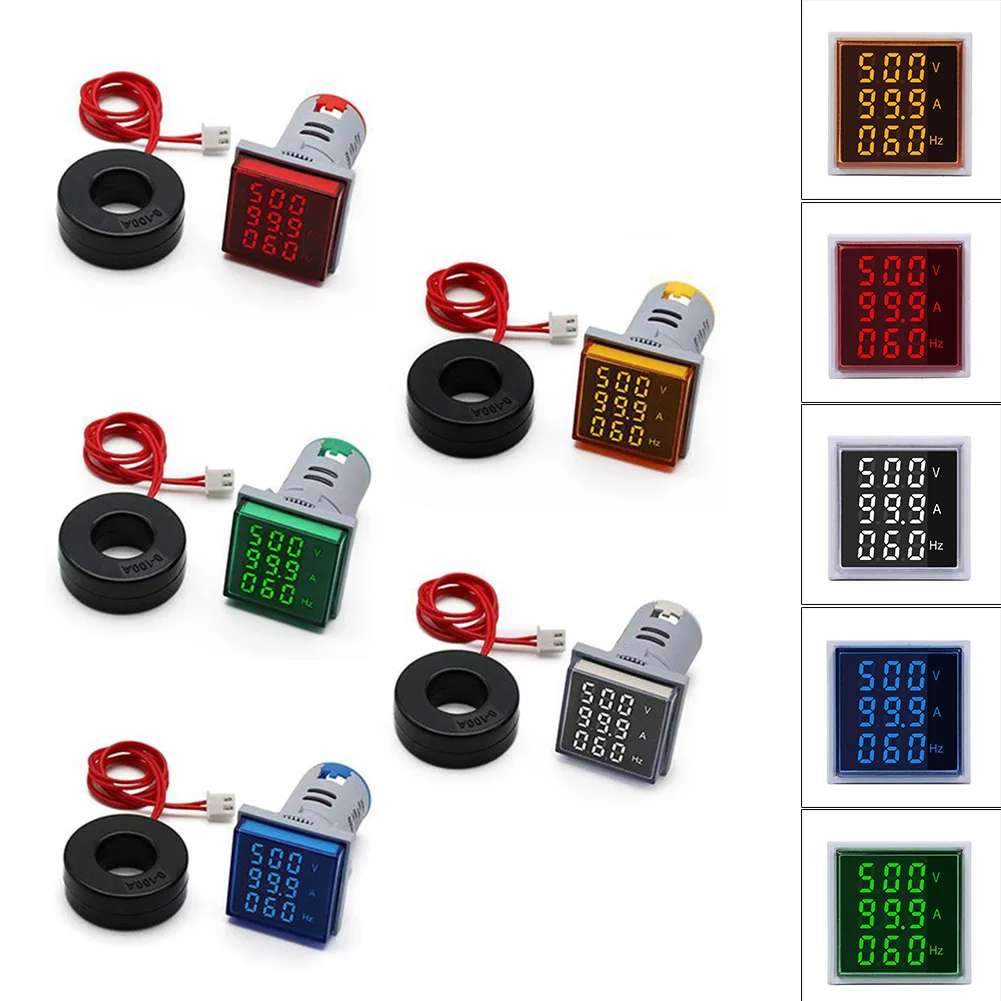 Square LED Digital Voltmeter Ammeter Hertz Meter 60~500V Signal Lights Voltage Current Frequency Combo Meter Indicator Tester
Square LED Digital Voltmeter Ammeter Hertz Meter 60~500V Signal Lights Voltage Current Frequency Combo Meter Indicator Tester