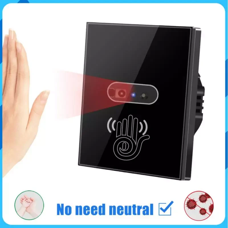 Smart Wall Switch Eu Infrared Sensor No Neutral Wire Touchless Tempered Glass Panel Electrical Power On Off Smart Home
Smart Wall Switch Eu Infrared Sensor No Neutral Wire Touchless Tempered Glass Panel Electrical Power On Off Smart Home