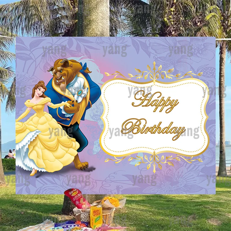 Cartoon Purple Flowers Disney Beauty and the Beast Belle Princess Custom Girls Baby Happy Birthday Party Backdrop Background
Cartoon Purple Flowers Disney Beauty and the Beast Belle Princess Custom Girls Baby Happy Birthday Party Backdrop Background