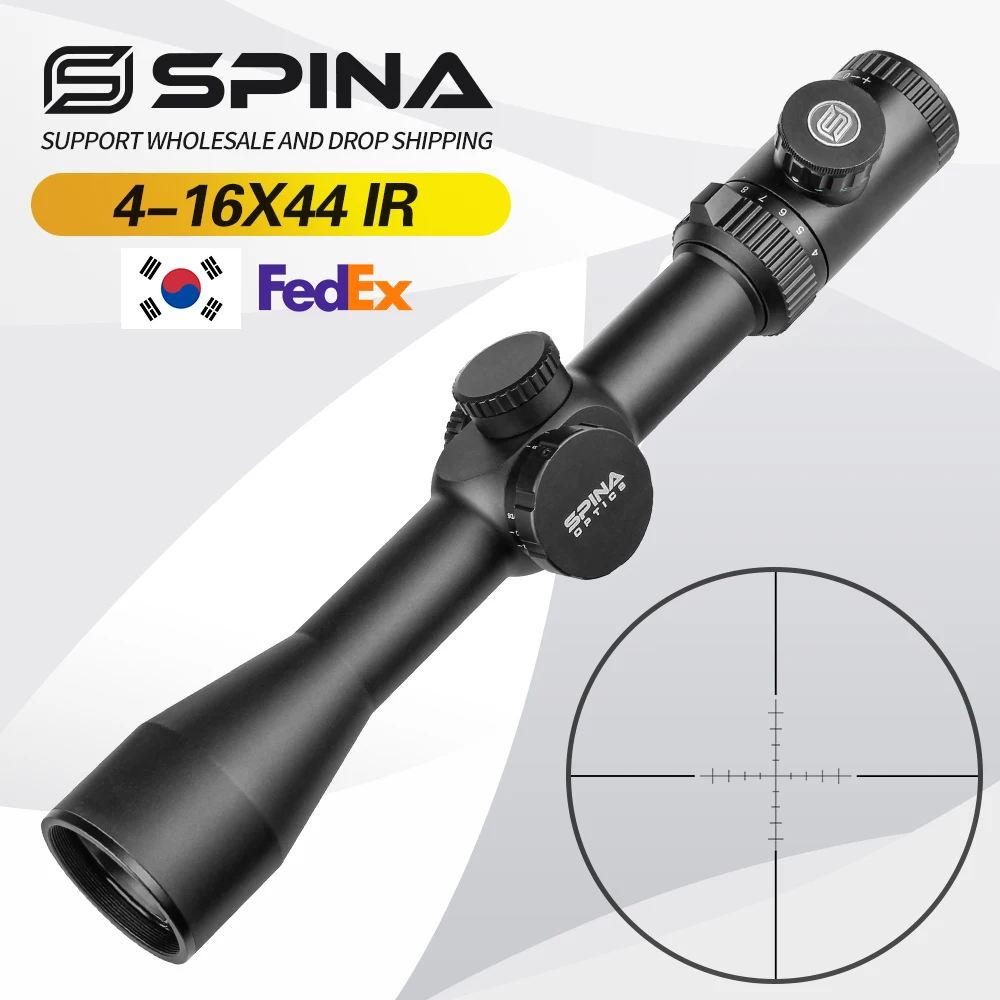Тактический Оптический прицел Spina Optics 4-16X44 IR, прицел для охотничьей винтовки 1/4 MOA Mil Dot, сетка, замок, зеленый, красный, оптический прицел с под...
Тактический Оптический прицел Spina Optics 4-16X44 IR, прицел для охотничьей винтовки 1/4 MOA Mil Dot, сетка, замок, зеленый, красный, оптический прицел с под...