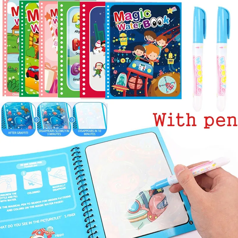 Magical Book Water Drawing Montessori Toys Reusable Coloring Book Magic Water Drawing Book Sensory Early Education Toys for kids
Magical Book Water Drawing Montessori Toys Reusable Coloring Book Magic Water Drawing Book Sensory Early Education Toys for kids
