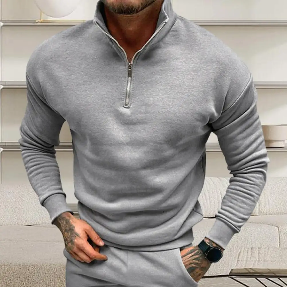 Autumn Light Simple Long-sleeved Lapel T-shirt Solid Color Business Casual Zipper Shirt Bottoming POLO Shirt Sweater Men
Autumn Light Simple Long-sleeved Lapel T-shirt Solid Color Business Casual Zipper Shirt Bottoming POLO Shirt Sweater Men