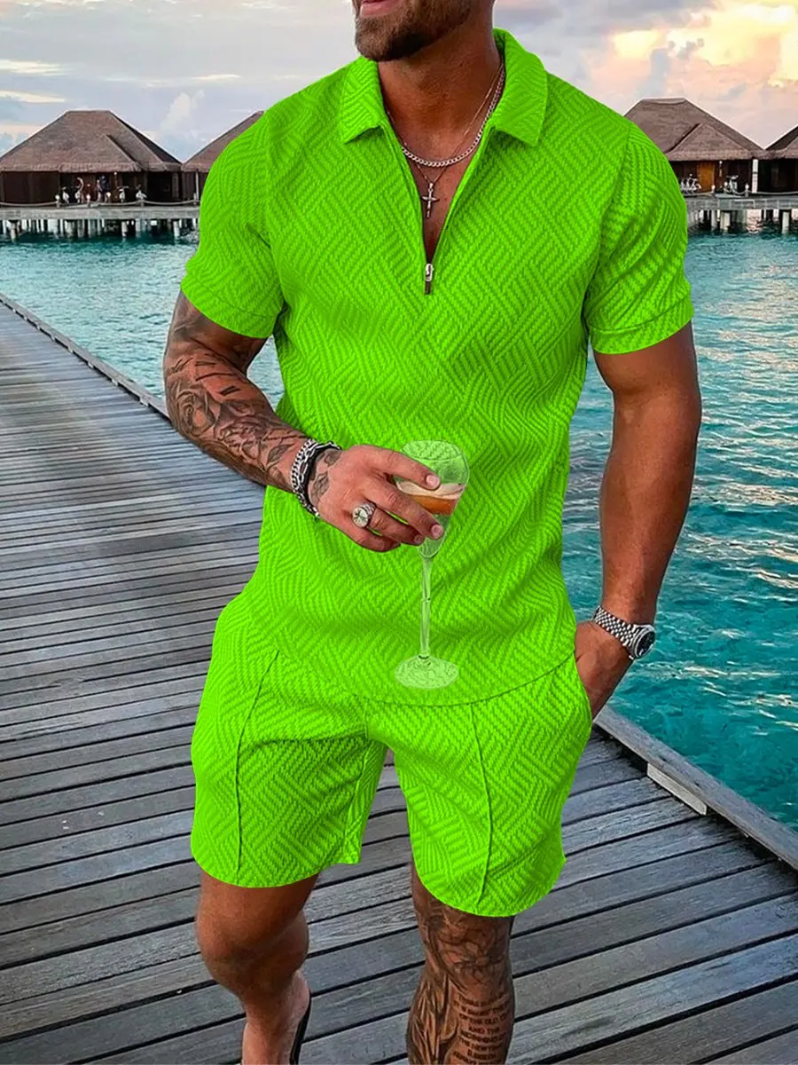Men's Activewear Summer Short Sleeve Polo Shirt and Shorts Set Two Piece Men's Sports Fitness Sportswear Streetwear
Men's Activewear Summer Short Sleeve Polo Shirt and Shorts Set Two Piece Men's Sports Fitness Sportswear Streetwear