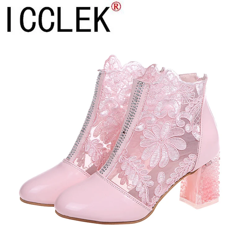 2021 Spring Summer Boots Fashion Rhinestones Gauze Sandals Thick Heels Mesh Boots Hollow Women's Shoes Large Size 43
2021 Spring Summer Boots Fashion Rhinestones Gauze Sandals Thick Heels Mesh Boots Hollow Women's Shoes Large Size 43