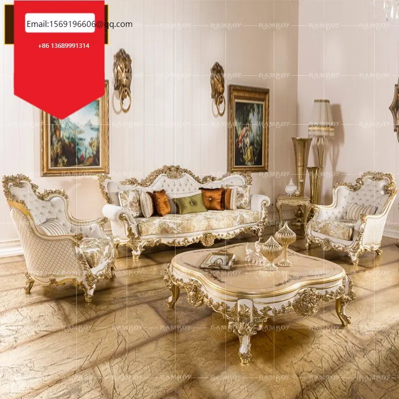 European-style sofa solid wood carved fabric French large-sized combination gold foil sofa palace luxury
European-style sofa solid wood carved fabric French large-sized combination gold foil sofa palace luxury