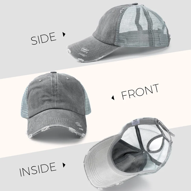 Женская изношенная хлопковая бейсболка, Классическая уличная спортивная шапка, универсальная Солнцезащитная шапка «конский хвост», стирающаяся в воде, женская
Женская изношенная хлопковая бейсболка, Классическая уличная спортивная шапка, универсальная Солнцезащитная шапка «конский хвост», стирающаяся в воде, женская