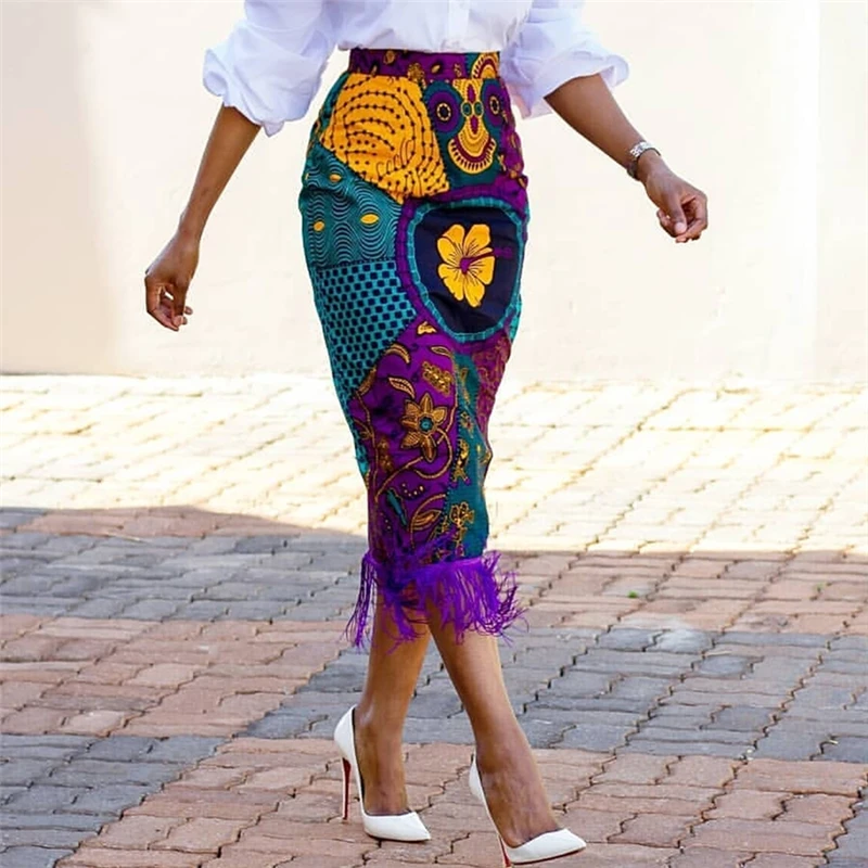 Women Autumn Print Skirt Vintage Floral African Fashion High Waist Tassel Classy Modest Elegant Retro Drop Shipping
Women Autumn Print Skirt Vintage Floral African Fashion High Waist Tassel Classy Modest Elegant Retro Drop Shipping