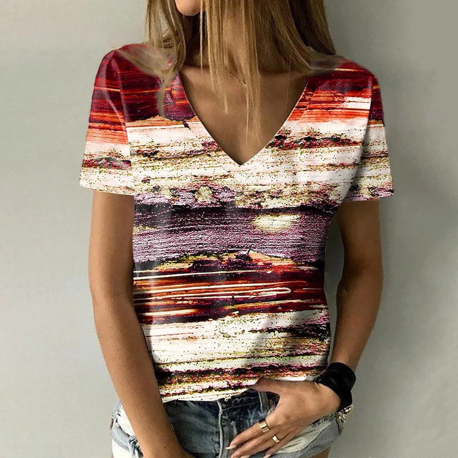 Women's Autumn And Winter Casual Long Sleeve Top Printed Zip Button Tunic V Neck Shirts for Women Sexy Winter Tops for Women
Women's Autumn And Winter Casual Long Sleeve Top Printed Zip Button Tunic V Neck Shirts for Women Sexy Winter Tops for Women