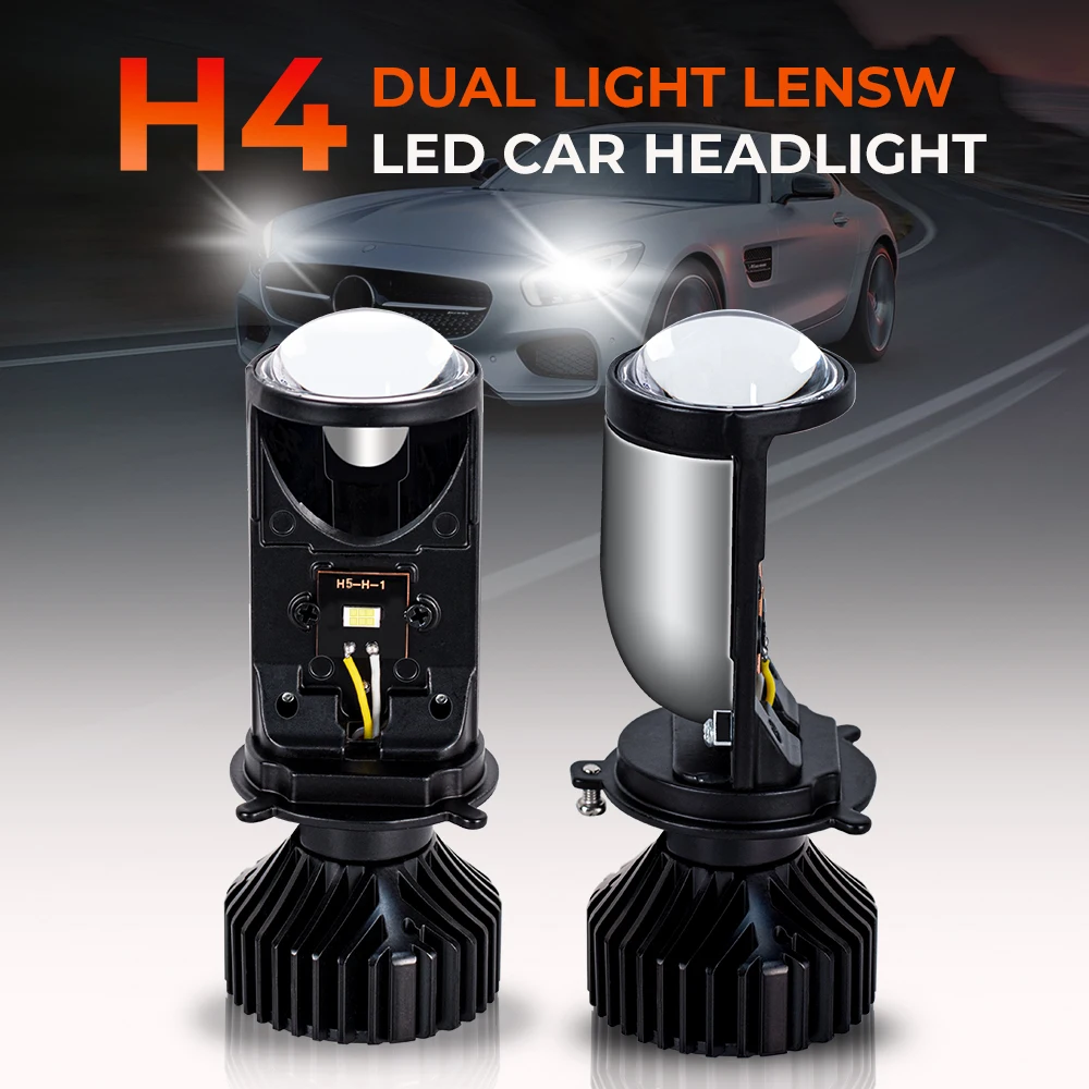 

H4 LED Headlight Canbus Car Lamp Mini Projector Lens Automobles Bulb 6500K 120W 12000LM Conversion Kit Hi/Lo 12V/24V RHD LHD