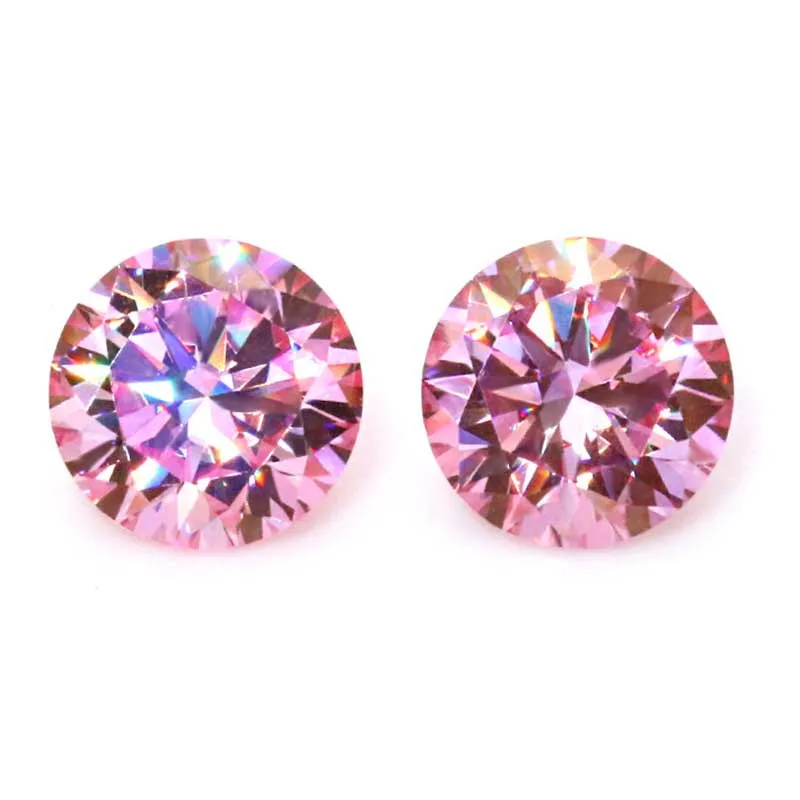 

Круглый Муассанит VVS1 розового цвета, свободная бусина 0,5-3 карата, бриллиантовый Муассанит бриллиантовой огранки, алмазный камень с тестером Gra Pass для ювелирных изделий «сделай сам»