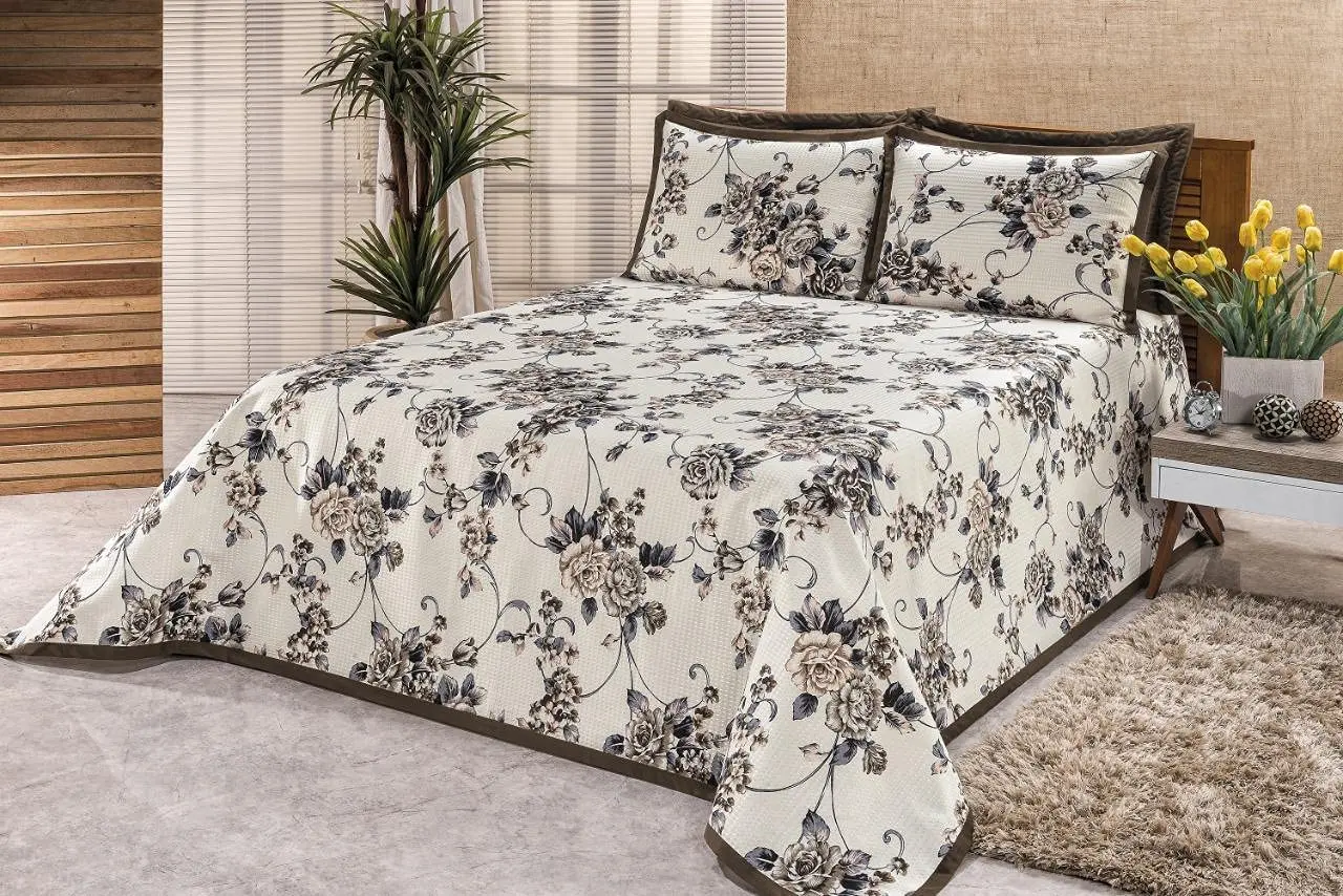 Copper Bed Quilt Couple King Fabric Piquet 03 Pieces Floral Printed Tobacco
Copper Bed Quilt Couple King Fabric Piquet 03 Pieces Floral Printed Tobacco