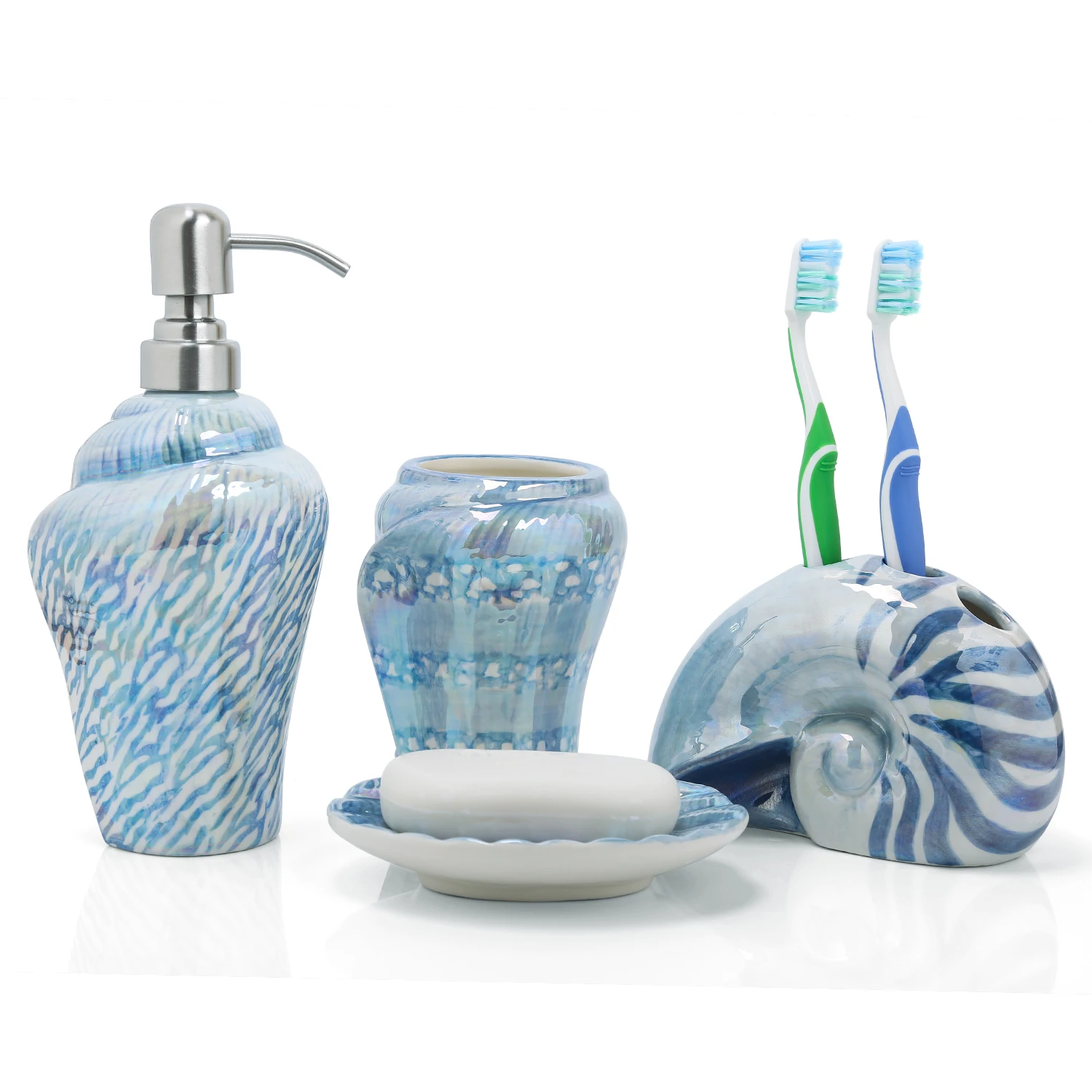 Mediterranean Conch Ceramic Toothbrush Holder Soap Dish Bathroom Accessories Set Kit Bathroom Organizer Wedding Gifts
Mediterranean Conch Ceramic Toothbrush Holder Soap Dish Bathroom Accessories Set Kit Bathroom Organizer Wedding Gifts