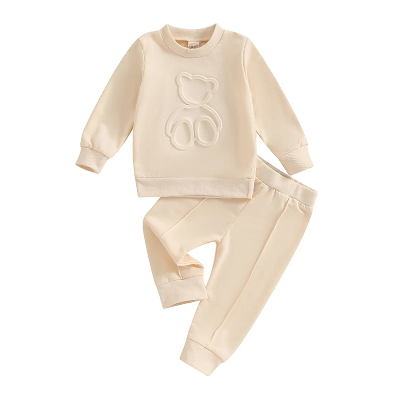 Одежда для девочек и мальчиков, детская одежда на весну и осень, толстовка с длинным рукавом и круглым вырезом и спортивные штаны с рисунком медведя, комплект детской одежды
Одежда для девочек и мальчиков, детская одежда на весну и осень, толстовка с длинным рукавом и круглым вырезом и спортивные штаны с рисунком медведя, комплект детской одежды