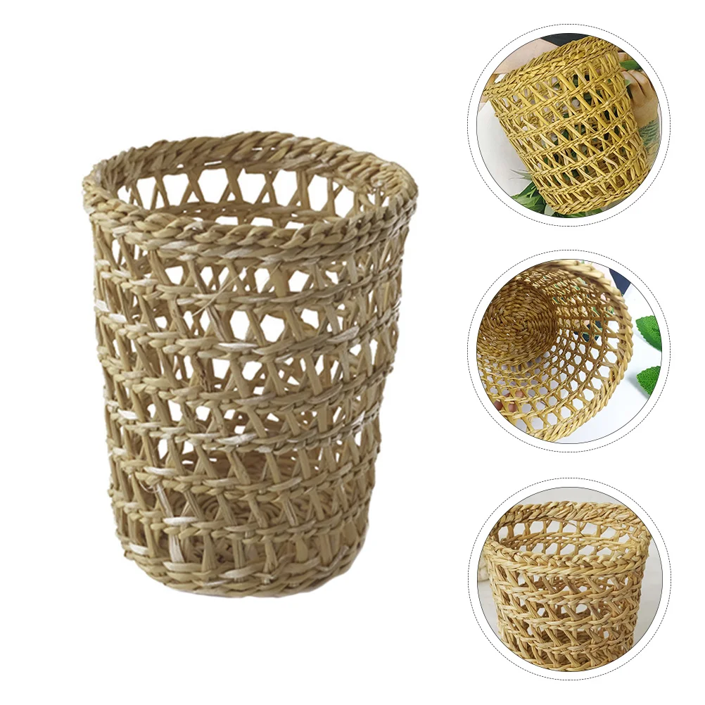 Cup Holder Sleeve Bottle Woven Rattan Cover Drink Water Coffee Straw Glass Sleeves Makeup Basket Wicker Brushhandwoven Pen
Cup Holder Sleeve Bottle Woven Rattan Cover Drink Water Coffee Straw Glass Sleeves Makeup Basket Wicker Brushhandwoven Pen