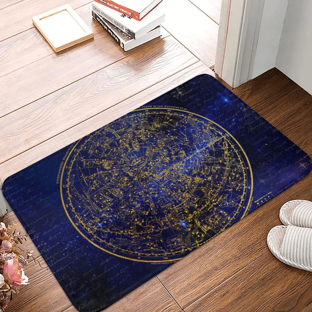 

Space Bedroom Mat Northern Hemisphere Constellation Zodiac Astrology Doormat Flannel Carpet Outdoor Rug Home Decoration