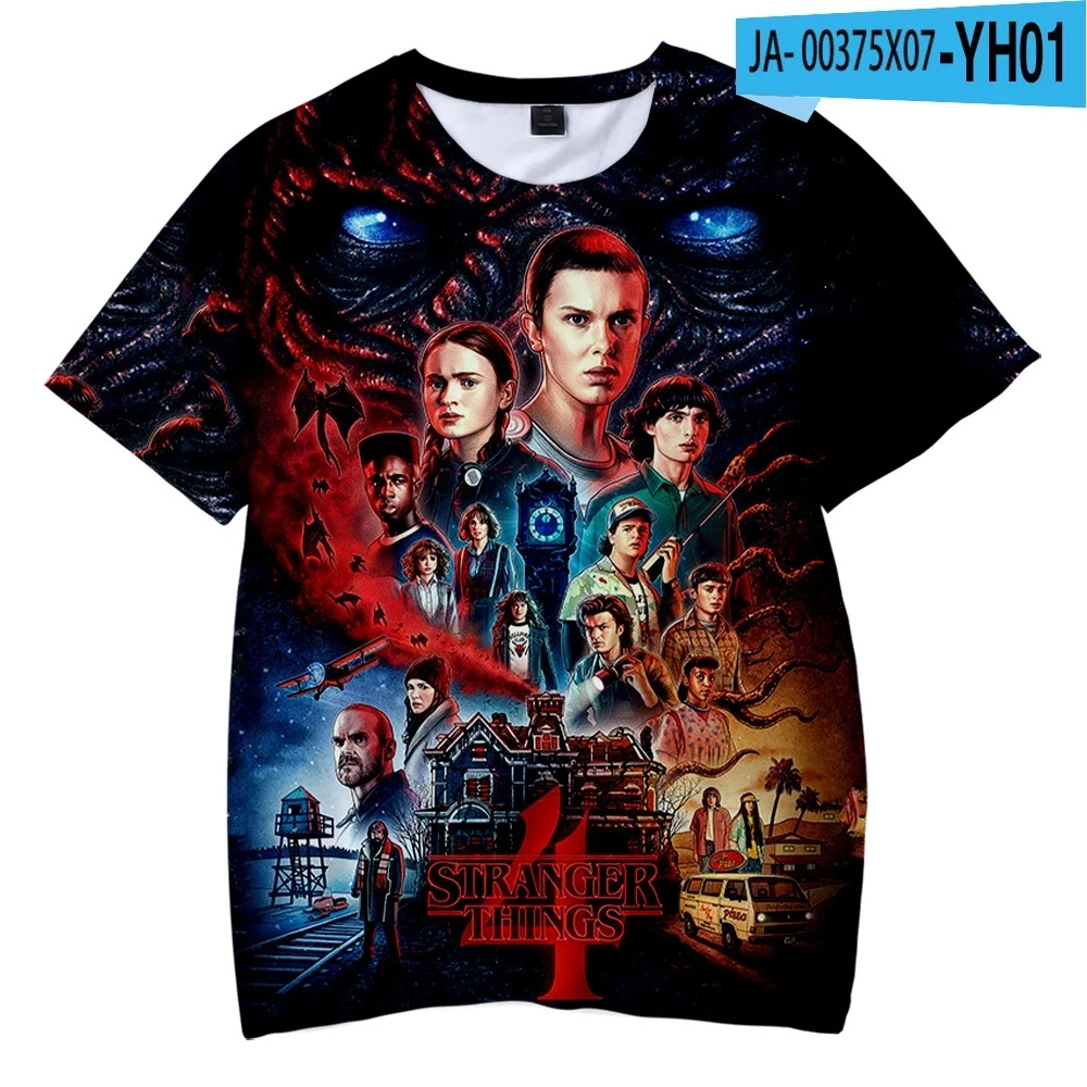 2022 Stranger Things Season 4 Men's T shirt lovely 3D Print Kids Casual Tops Summer Breathable Sweatshirt Oversized Streetwear
2022 Stranger Things Season 4 Men's T shirt lovely 3D Print Kids Casual Tops Summer Breathable Sweatshirt Oversized Streetwear