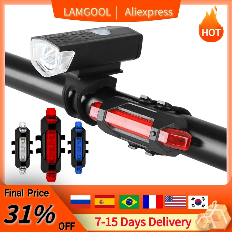 Bicycle Light Bike Front Back Rear Taillight USB Rechargeable MTB Road Cycling Flashlight Safety Warning Lamp Bike Accessories
Bicycle Light Bike Front Back Rear Taillight USB Rechargeable MTB Road Cycling Flashlight Safety Warning Lamp Bike Accessories