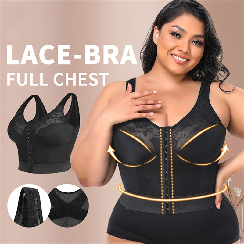 Breasted Large Cup Bra Wireless Lady Front Closure Seamless Body Shaping Bras Shapewear Lace Underwear Women Shaper
Breasted Large Cup Bra Wireless Lady Front Closure Seamless Body Shaping Bras Shapewear Lace Underwear Women Shaper
