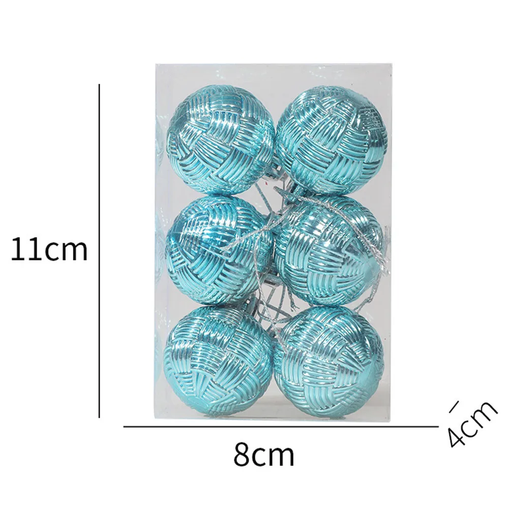 6pcs/Set Christmas Tree Balls Woven Pattern Plastic Ball Shatterproof Xmas Tree Decorations Ornaments Party Wedding Decoration
6pcs/Set Christmas Tree Balls Woven Pattern Plastic Ball Shatterproof Xmas Tree Decorations Ornaments Party Wedding Decoration