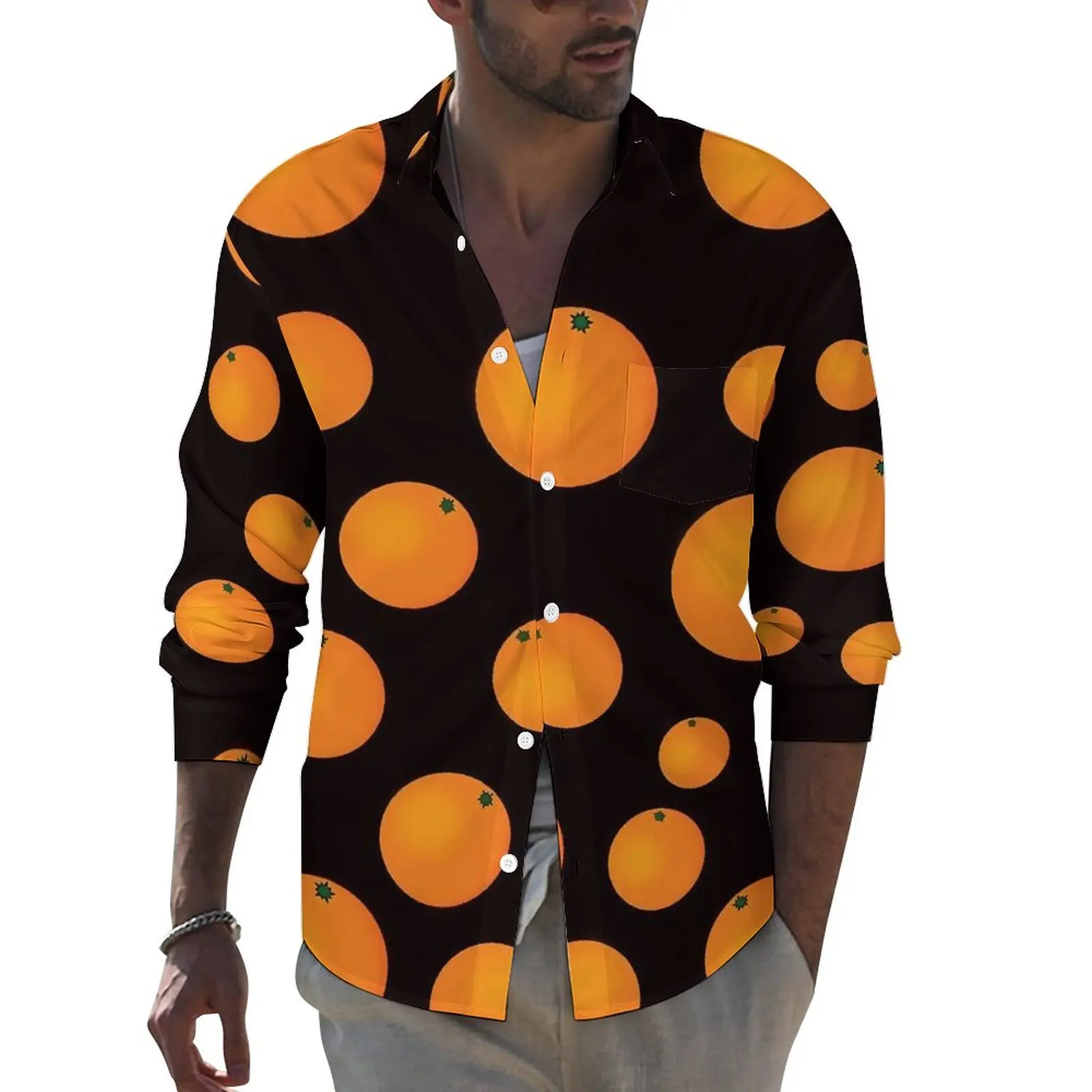Yellow Oranges Shirt Autumn Fruits Print Casual Shirts Mens Vintage Blouses Long Sleeve Graphic Stylish Top Big Size
Yellow Oranges Shirt Autumn Fruits Print Casual Shirts Mens Vintage Blouses Long Sleeve Graphic Stylish Top Big Size