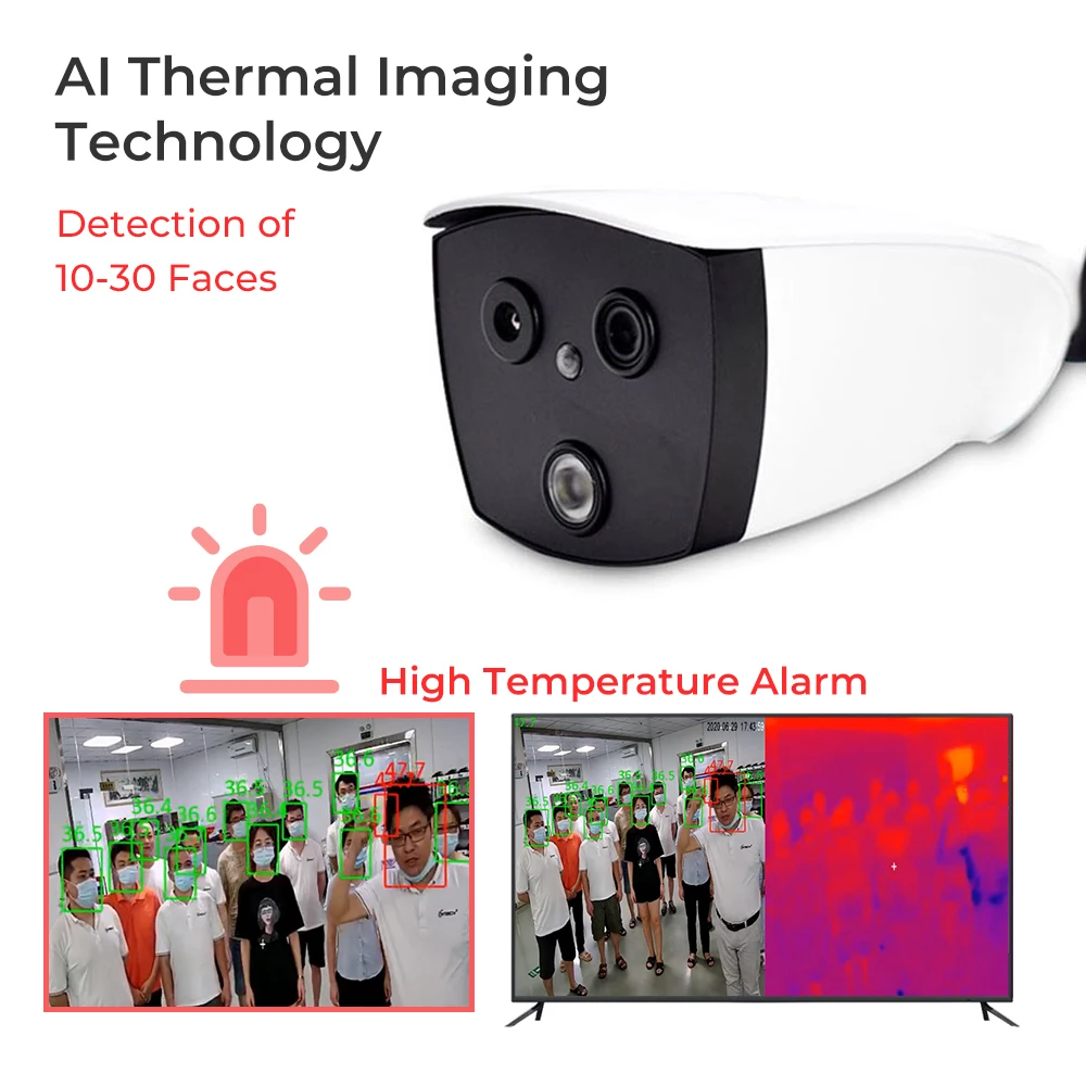 1080P Thermal Imager Camera Fever Detection with Alarm Image IP Camera Human Body Temperature indicator Thermal Binocular Camera
1080P Thermal Imager Camera Fever Detection with Alarm Image IP Camera Human Body Temperature indicator Thermal Binocular Camera