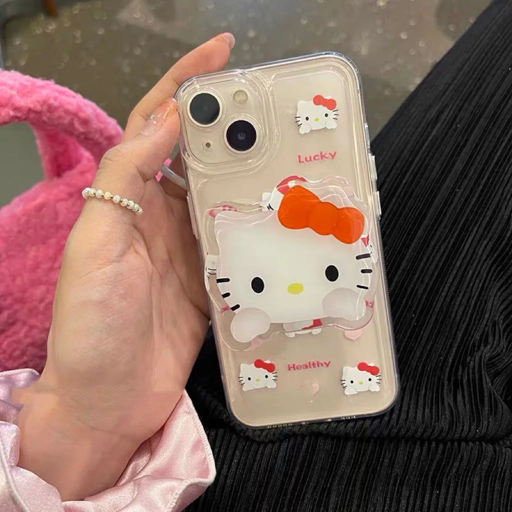 Cute Cartoon Hello Kitty Clear Bracket Soft Phone Cases For iPhone 13 12 11 Pro Max XR XS MAX X Lady Girl Shockproof TPU Cover
Cute Cartoon Hello Kitty Clear Bracket Soft Phone Cases For iPhone 13 12 11 Pro Max XR XS MAX X Lady Girl Shockproof TPU Cover