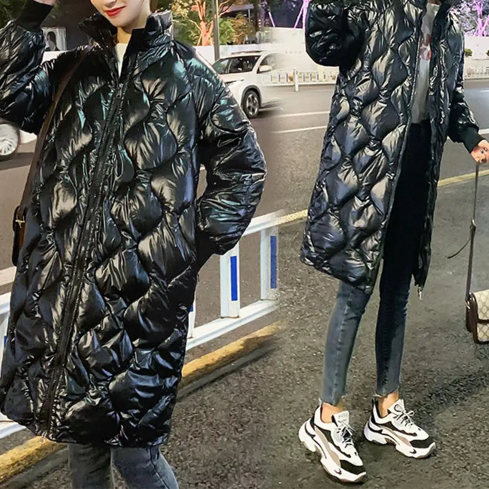 Glossy Down Padded Jackets Mid-length Loose Collar Jackets Jackets Women's Loose Padded Color X4u2
Glossy Down Padded Jackets Mid-length Loose Collar Jackets Jackets Women's Loose Padded Color X4u2