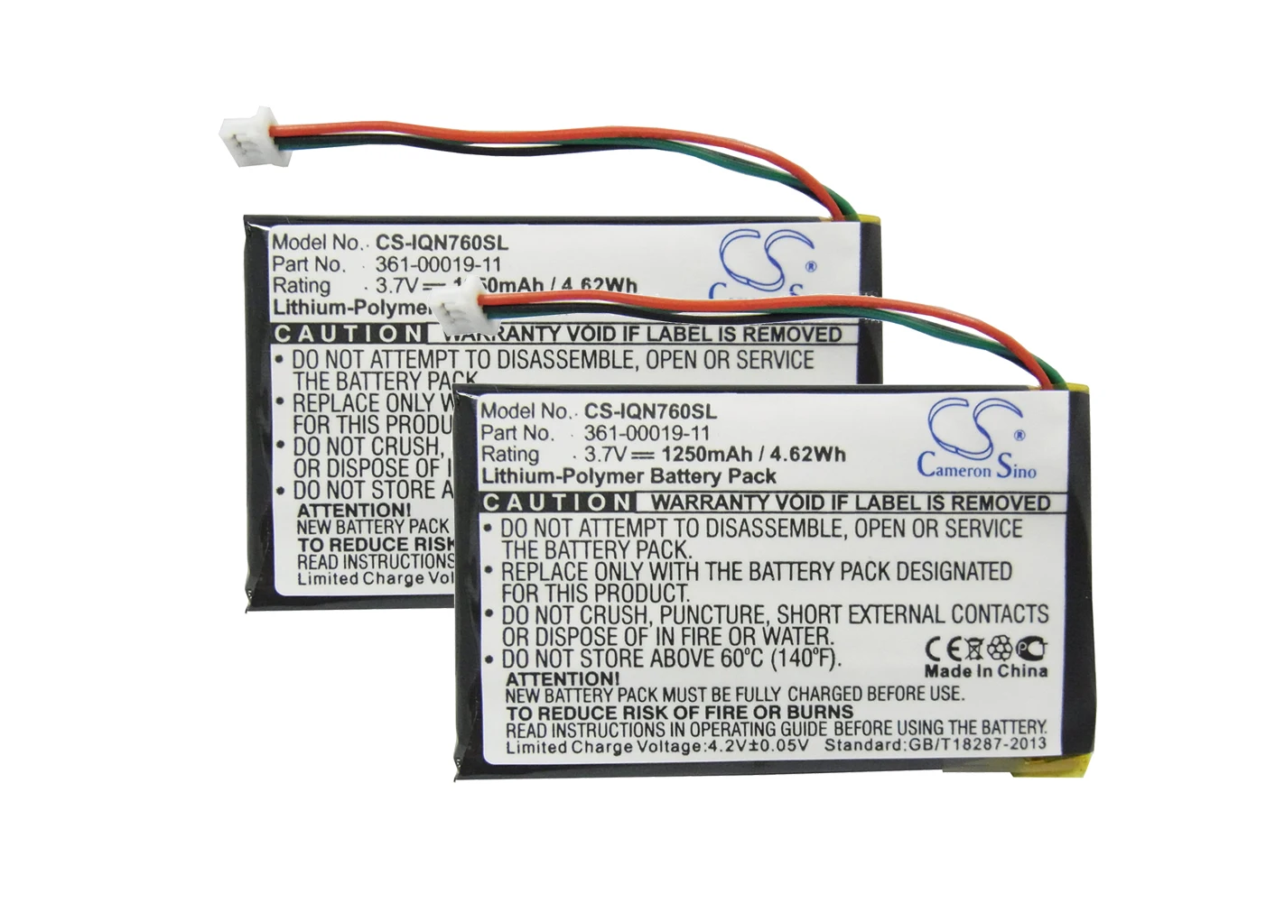 Аккумулятор для Garmin Nuvi 700 ( 3 провода), Nuvi 710,Nuvi 765T 361-00019-11, 361-00019-40, 2 шт./упаковка
Аккумулятор для Garmin Nuvi 700 ( 3 провода), Nuvi 710,Nuvi 765T 361-00019-11, 361-00019-40, 2 шт./упаковка