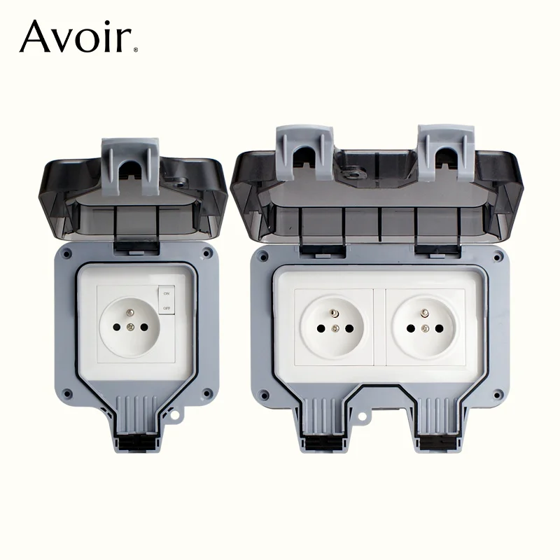 Avoir IP66 DustProof Waterproof Socket With USB Charger Port Outdoor Dual FR Standard Power Outlets 16A Outside For Home Garden
Avoir IP66 DustProof Waterproof Socket With USB Charger Port Outdoor Dual FR Standard Power Outlets 16A Outside For Home Garden