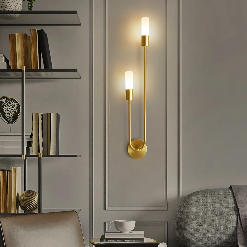 Modern Luxury Copper Wall Lamp For Living Room Bedroom Bed Stairs Nordic House Loft New Home Indoor Lighting Decor Led Wall Lamp
Modern Luxury Copper Wall Lamp For Living Room Bedroom Bed Stairs Nordic House Loft New Home Indoor Lighting Decor Led Wall Lamp