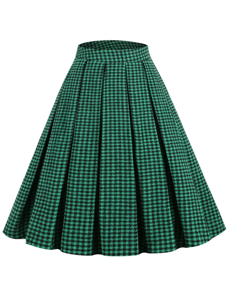 Autumn Retro Vintage Women Midi Skirts High Waist Casual Streetwear Daily 60s 50s Houndstooth Pinup Rockabilly Skater Skirts
Autumn Retro Vintage Women Midi Skirts High Waist Casual Streetwear Daily 60s 50s Houndstooth Pinup Rockabilly Skater Skirts