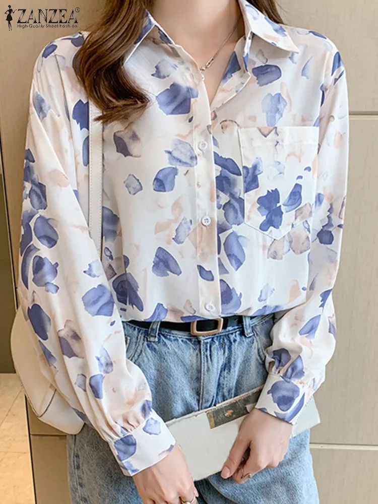 ZANZEA Women Oversize Blouses Casual Fashion Printing Basic Tops Loose Long Sleeve Chemise Lapel Collar Autumn Elegant Shirts
ZANZEA Women Oversize Blouses Casual Fashion Printing Basic Tops Loose Long Sleeve Chemise Lapel Collar Autumn Elegant Shirts
