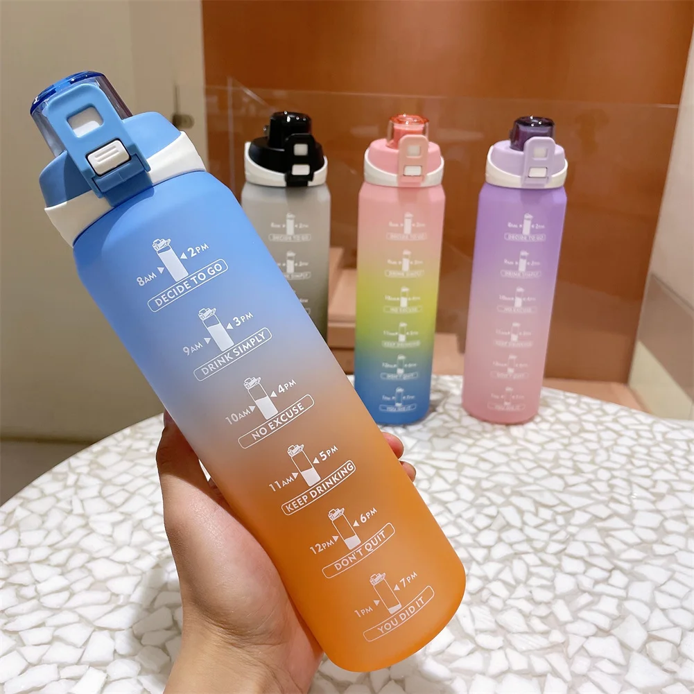 1000ml Large-Capacity Plastic Water Bottle Matte Gradient Transparent Fashion Portable Hiper Outdoor Sports Life Water Cup Drink
1000ml Large-Capacity Plastic Water Bottle Matte Gradient Transparent Fashion Portable Hiper Outdoor Sports Life Water Cup Drink