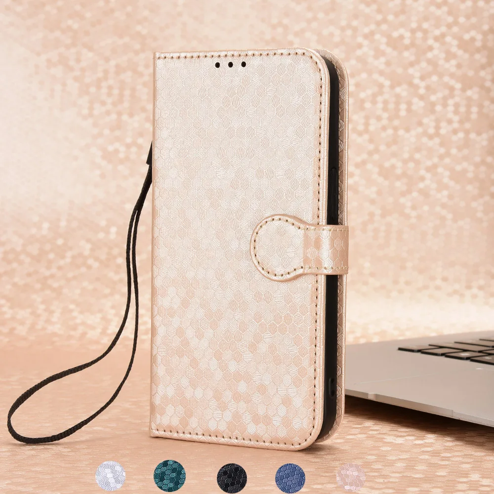 

Luxury Ripple Leather Flip Case for Xiaomi 13Lite Civi2 POCO C55 C40 M5 X5 13 12T Pro Redmi Note 12 11 A1 K60 Pro plus K50 Cover