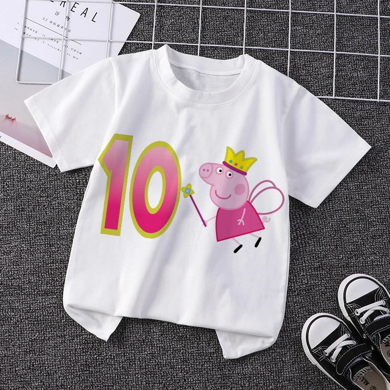 Peppaing Children T Shirt Pigs Piggy Birthday Number 1-10 Pig Tee Kawaii Pepaes Pigging Cartoon Kid Boy Girl T-shirt Clothes Top
Peppaing Children T Shirt Pigs Piggy Birthday Number 1-10 Pig Tee Kawaii Pepaes Pigging Cartoon Kid Boy Girl T-shirt Clothes Top