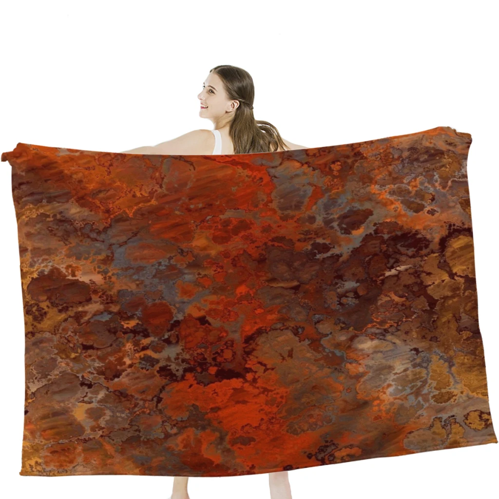 Gold and Rust Throw Blanket Soft Velvet Blanket Camping ,Travel Bedding Blanket
Gold and Rust Throw Blanket Soft Velvet Blanket Camping ,Travel Bedding Blanket