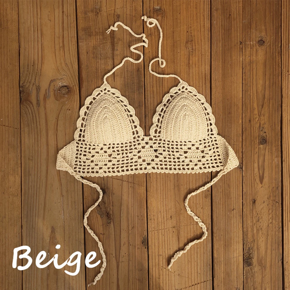 Women Sexy Beach Bikini Tops Sexy Handmade Crochet Halterneck Bra Hot Ladies Knitting Camisole Cropped Top Swimwear Swimsuits
Women Sexy Beach Bikini Tops Sexy Handmade Crochet Halterneck Bra Hot Ladies Knitting Camisole Cropped Top Swimwear Swimsuits