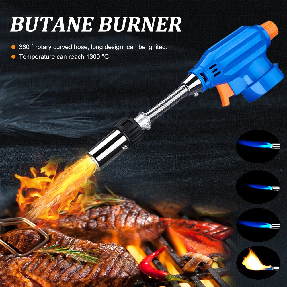 Flame Gun Welding Gas Torch Multifunctional Barbecue Torch Burner for Cooking Heating Tool Camping BBQ Desserts Soldering
Flame Gun Welding Gas Torch Multifunctional Barbecue Torch Burner for Cooking Heating Tool Camping BBQ Desserts Soldering