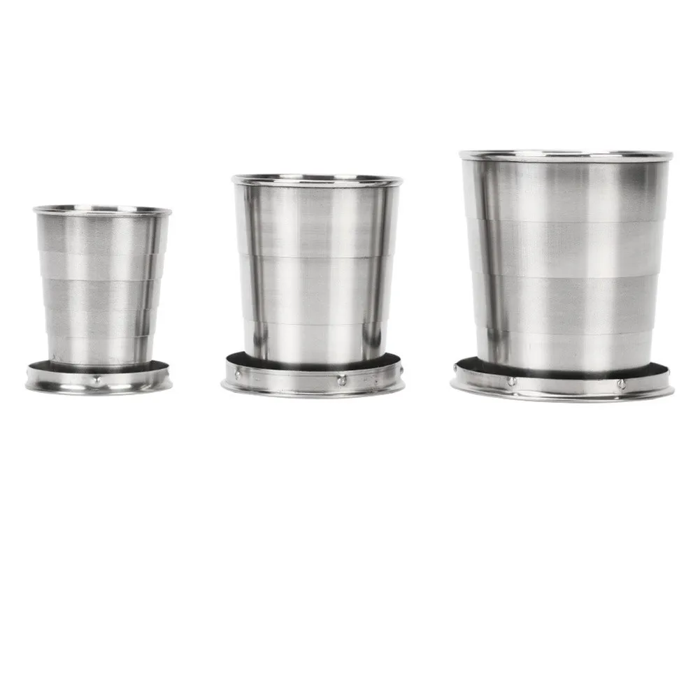 75ml/150ml/250ml Stainless Steel Folding Cup Portable Outdoor Travel Camping Telescopic Cup Water Coffee Handcup
75ml/150ml/250ml Stainless Steel Folding Cup Portable Outdoor Travel Camping Telescopic Cup Water Coffee Handcup