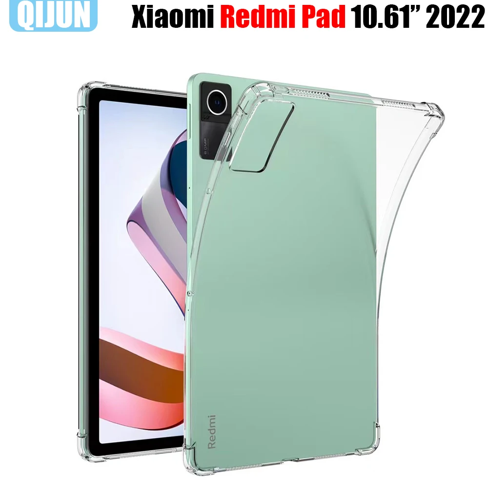 Tablet case for Xiaomi Redmi Pad 10.61" 2022 Silicone soft shell TPU Airbag cover Transparent protection capa fundas RedmiPad 
Tablet case for Xiaomi Redmi Pad 10.61" 2022 Silicone soft shell TPU Airbag cover Transparent protection capa fundas RedmiPad