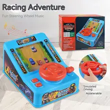 Car Racing Adventure Game Machine Electric Sound Simulation Driving With Music Effects Childrens Steering Wheel Toy Boy Gifts