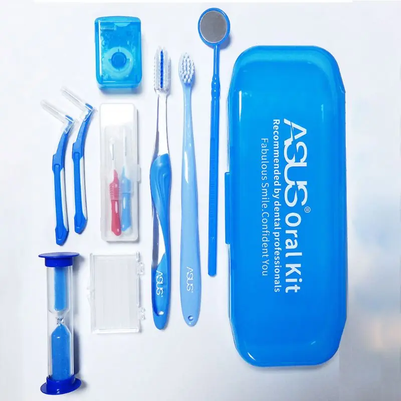 

10Pcs/Set Professional Orthodontic Toothbrush Interdental Brush Floss Brace Prot