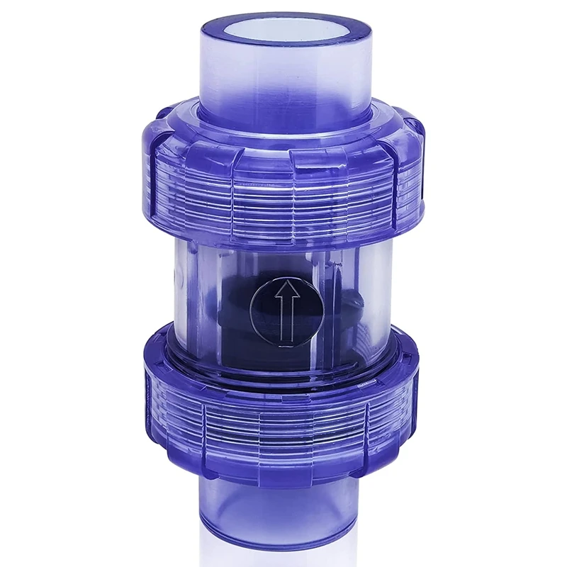 Check Valve 3/4 Inch True Union Check Valve Transparent Blue UPVC Check Valve Pipeline Check Valve One-Way Valve
Check Valve 3/4 Inch True Union Check Valve Transparent Blue UPVC Check Valve Pipeline Check Valve One-Way Valve
